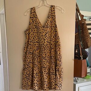 Leopard Print Sleeveless Dress